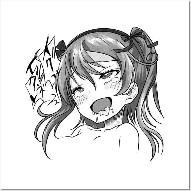 Ahegao Pleasure Face Otaku Ecchi Weeaboo Hentai Lover Wall Art by Juandamurai